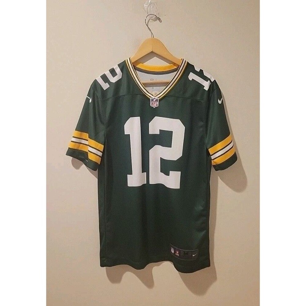 Green Bay Packers Nike #12 Aaron Rodgers NFL On Field Jersey Men’s M Quarterback